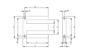 EI lamination with long windows