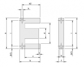 EI lamination cores with air gap